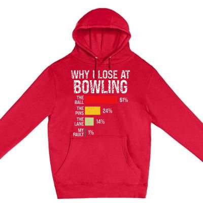 Bowling Bowler Bowling Player Lover Team Pun Premium Pullover Hoodie