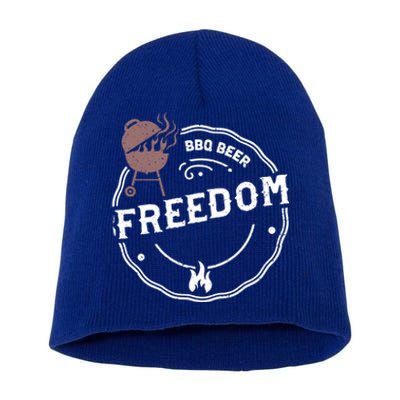 Beer: Bbq Beer Freedom Bbq Sayings Gift Short Acrylic Beanie