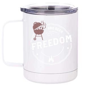 Beer: Bbq Beer Freedom Bbq Sayings Gift 12 oz Stainless Steel Tumbler Cup