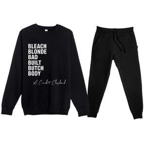 Bleach Blonde Bad Built Butch Body Premium Crewneck Sweatsuit Set