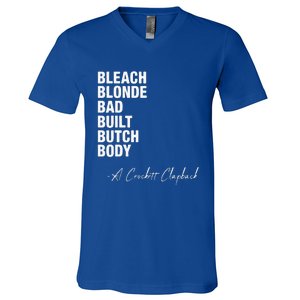 Bleach Blonde Bad Built Butch Body V-Neck T-Shirt