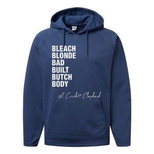 Bleach Blonde Bad Built Butch Body Performance Fleece Hoodie