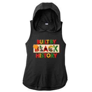 Built By Black History African American Culture Ladies PosiCharge Tri-Blend Wicking Draft Hoodie Tank