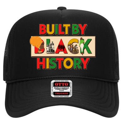 Built By Black History African American Culture High Crown Mesh Back Trucker Hat