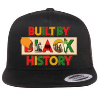 Built By Black History African American Culture Flat Bill Trucker Hat