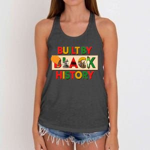 Built By Black History African American Culture Women's Knotted Racerback Tank