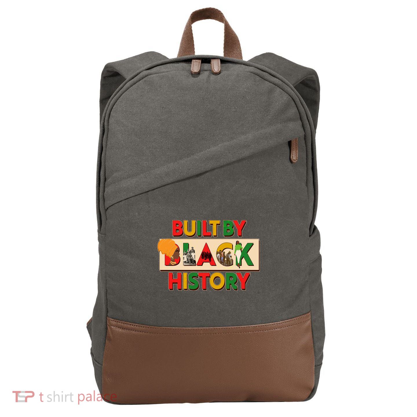 Built By Black History African American Culture Cotton Canvas Backpack