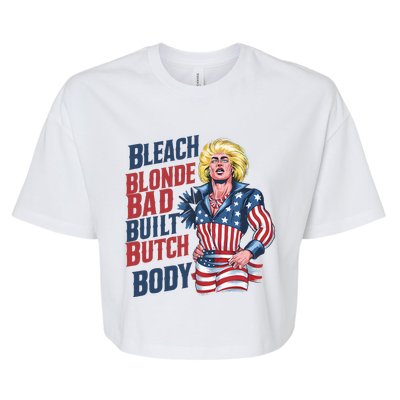 Bleach Blonde Bad Built Butch Body Bella+Canvas Jersey Crop Tee