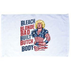 Bleach Blonde Bad Built Butch Body Microfiber Hand Towel