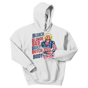 Bleach Blonde Bad Built Butch Body Kids Hoodie