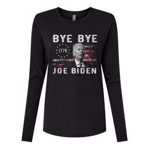 Bye Bye Biden Funny Anti Biden Election Drops Out Womens Cotton Relaxed Long Sleeve T-Shirt