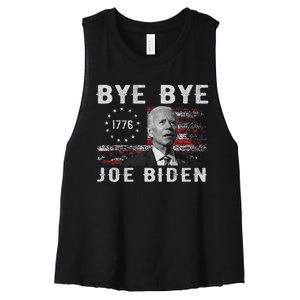 Bye Bye Biden Funny Anti Biden Election Drops Out Women's Racerback Cropped Tank