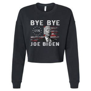 Bye Bye Biden Funny Anti Biden Election Drops Out Cropped Pullover Crew