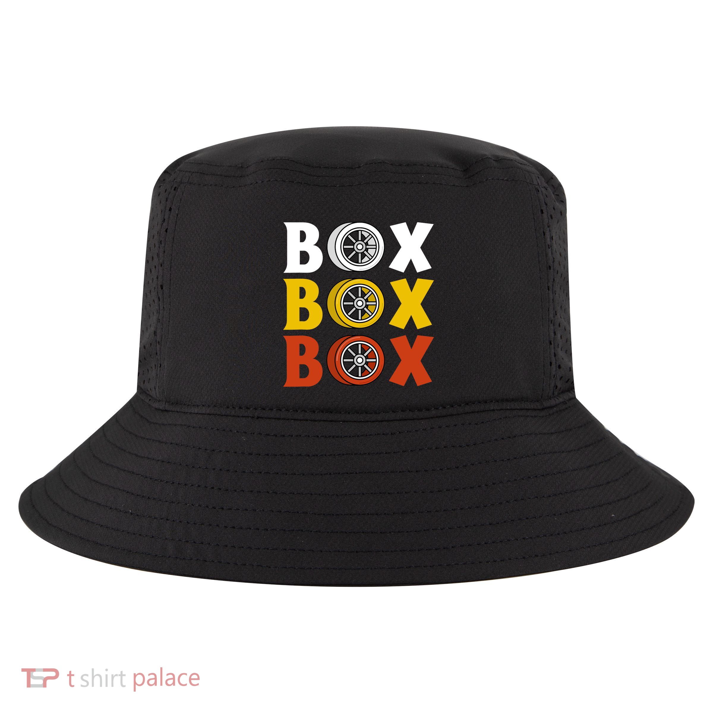 Box Box Box Formula Racing Radio Pit Box Box Box Cool Comfort Performance Bucket Hat