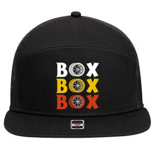 Box Box Box Formula Racing Radio Pit Box Box Box 7 Panel Mesh Trucker Snapback Hat