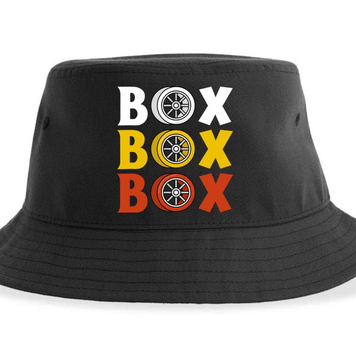 Box Box Box Formula Racing Radio Pit Box Box Box Sustainable Bucket Hat