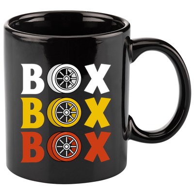 Box Box Box Formula Racing Radio Pit Box Box Box 11oz C Handle Ceramic Mug