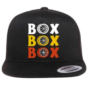 Box Box Box Formula Racing Radio Pit Box Box Box Flat Bill Trucker Hat