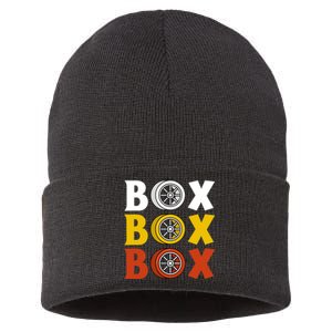 Box Box Box Formula Racing Radio Pit Box Box Box Sustainable Knit Beanie