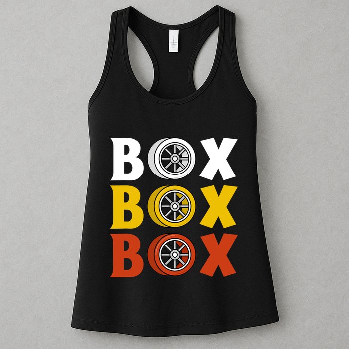 Box Box Box Formula Racing Radio Pit Box Box Box Womens Tank Top