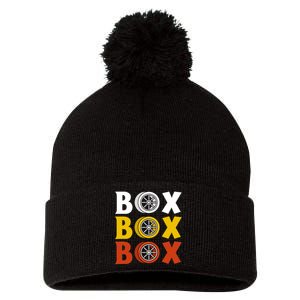 Box Box Box Formula Racing Radio Pit Box Box Box Pom Pom 12in Knit Beanie