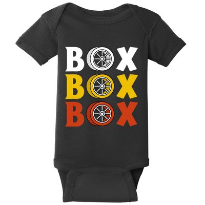 Box Box Box Formula Racing Radio Pit Box Box Box Baby Bodysuit