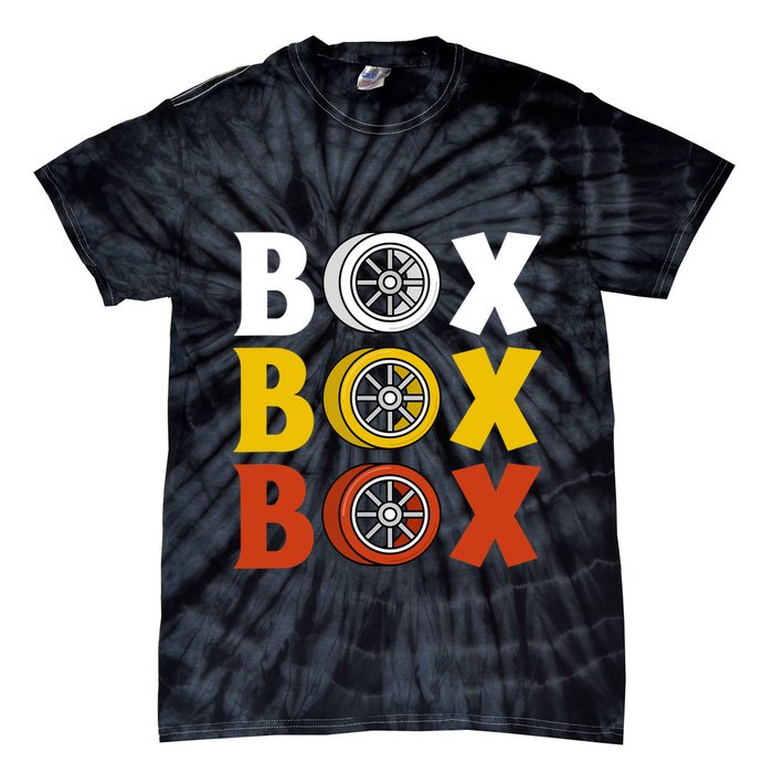 Box Box Box Formula Racing Radio Pit Box Box Box Tie-Dye T-Shirt
