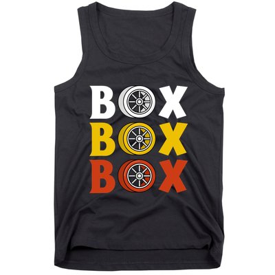 Box Box Box Formula Racing Radio Pit Box Box Box Tank Top