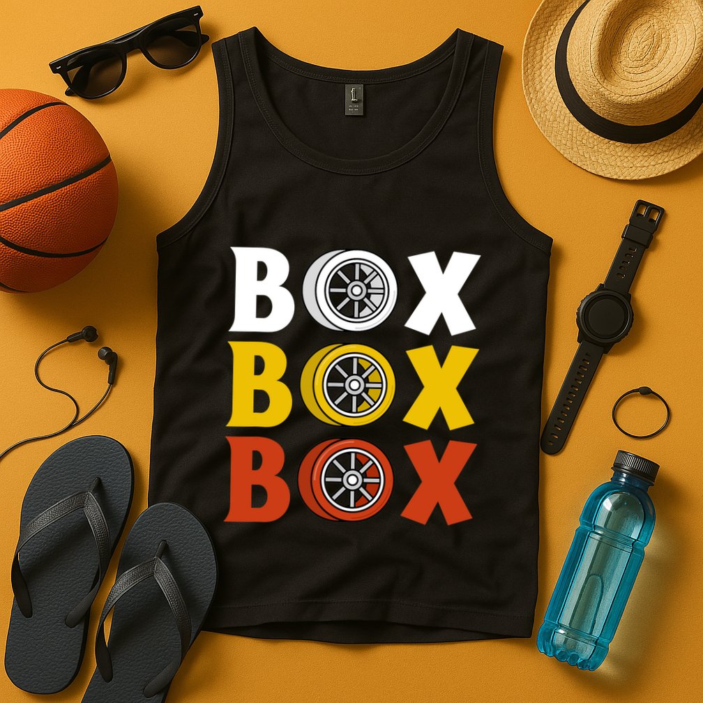 Box Box Box Formula Racing Radio Pit Box Box Box Tank Top
