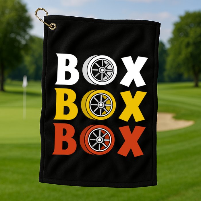 Box Box Box Formula Racing Radio Pit Box Box Box Golf Towel