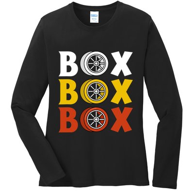 Box Box Box Formula Racing Radio Pit Box Box Box Ladies Long Sleeve Shirt