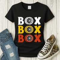 Box Box Box Formula Racing Radio Pit Box Box Box Womens T-Shirt