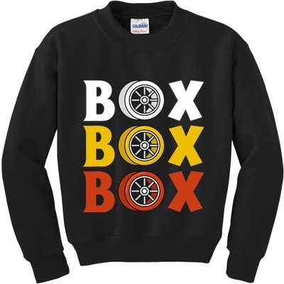 Box Box Box Formula Racing Radio Pit Box Box Box Kids Sweatshirt