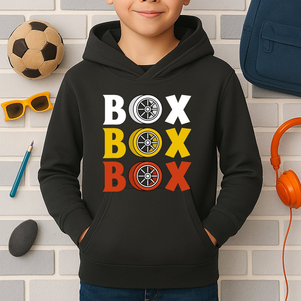 Box Box Box Formula Racing Radio Pit Box Box Box Kids Hoodie