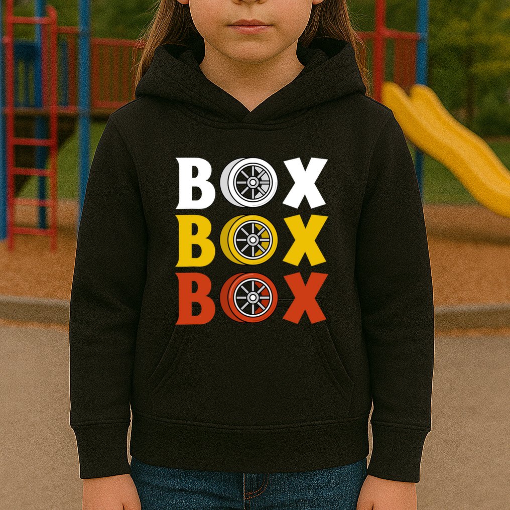 Box Box Box Formula Racing Radio Pit Box Box Box Kids Hoodie