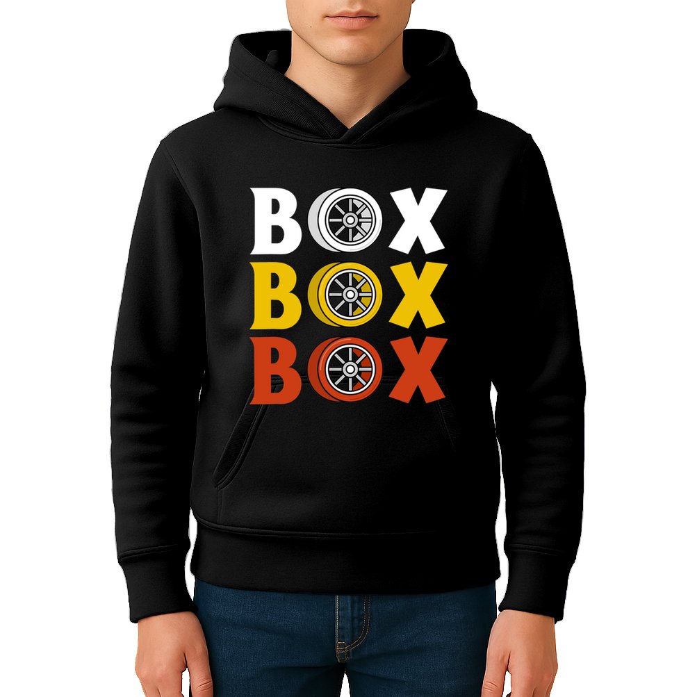 Box Box Box Formula Racing Radio Pit Box Box Box Kids Hoodie
