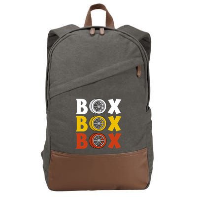 Box Box Box Formula Racing Radio Pit Box Box Box Cotton Canvas Backpack