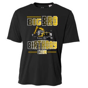 Big Bro Brother Birthday Crew Party Excavator Cooling Performance Crew T-Shirt