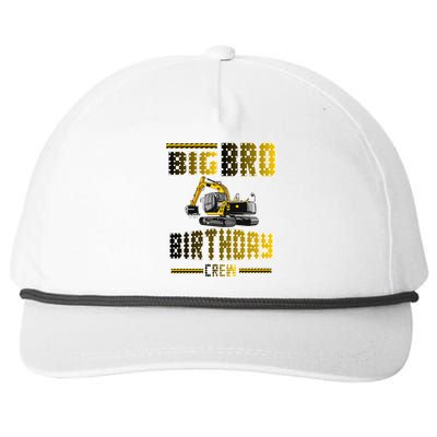 Big Bro Brother Birthday Crew Party Excavator Snapback Five-Panel Rope Hat