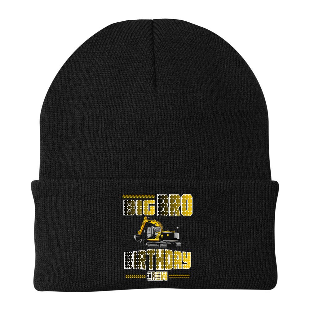 Big Bro Brother Birthday Crew Party Excavator Beanie