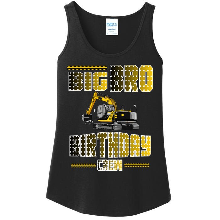 Big Bro Brother Birthday Crew Party Excavator Ladies Essential Tank