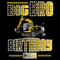 Big Bro Brother Birthday Crew Party Excavator Flatbill Hat