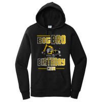 Big Bro Brother Birthday Crew Party Excavator Women's Pullover Hoodie