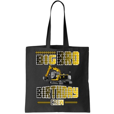 Big Bro Brother Birthday Crew Party Excavator Tote Bag