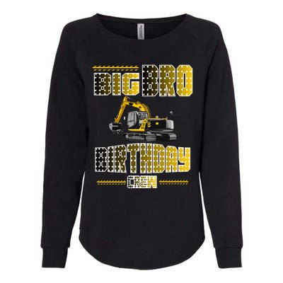 Big Bro Brother Birthday Crew Party Excavator Womens California Wash Sweatshirt