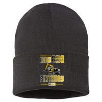 Big Bro Brother Birthday Crew Party Excavator Sustainable Knit Beanie