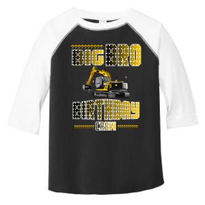 Big Bro Brother Birthday Crew Party Excavator Toddler Fine Jersey T-Shirt