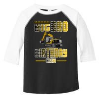 Big Bro Brother Birthday Crew Party Excavator Toddler Fine Jersey T-Shirt