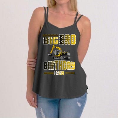 Big Bro Brother Birthday Crew Party Excavator Women's Strappy Tank