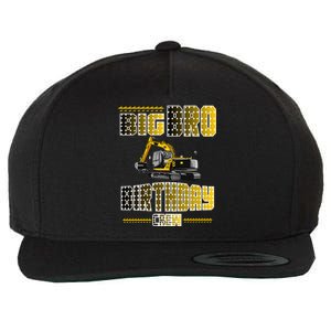 Big Bro Brother Birthday Crew Party Excavator Wool Snapback Cap